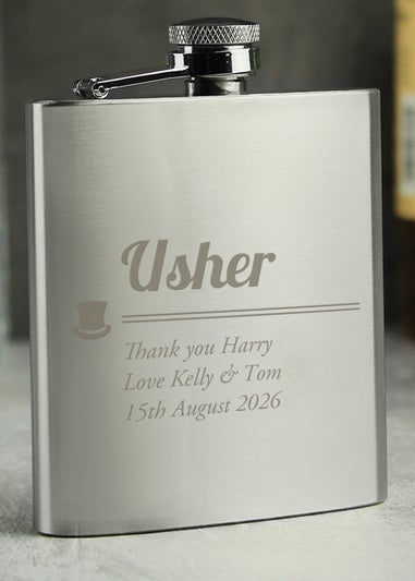 Personalised Usher Hip Flask