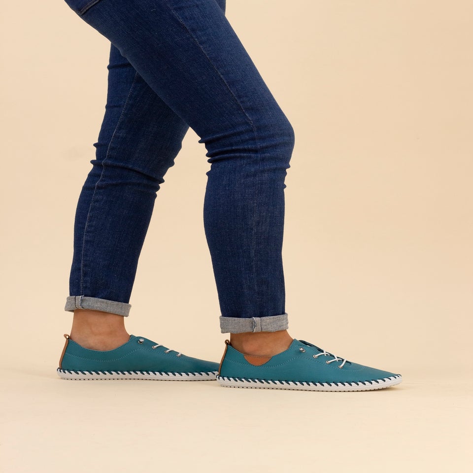 Lunar Teal St Ives Plimsoll