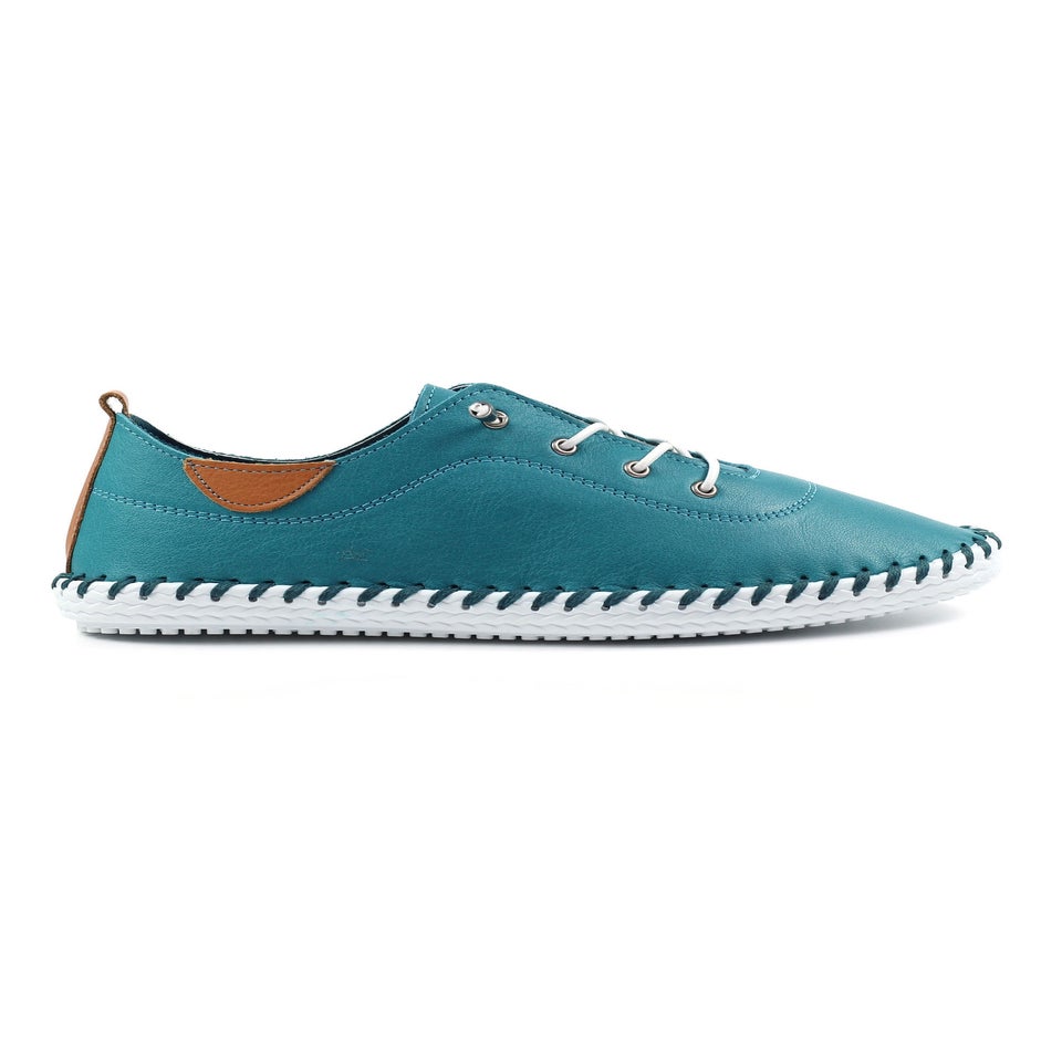 Lunar Teal St Ives Plimsoll