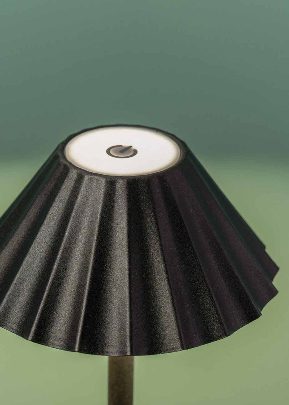 ValueLights Pair of Avery Dimmable Rechargeable Black Wall Lights