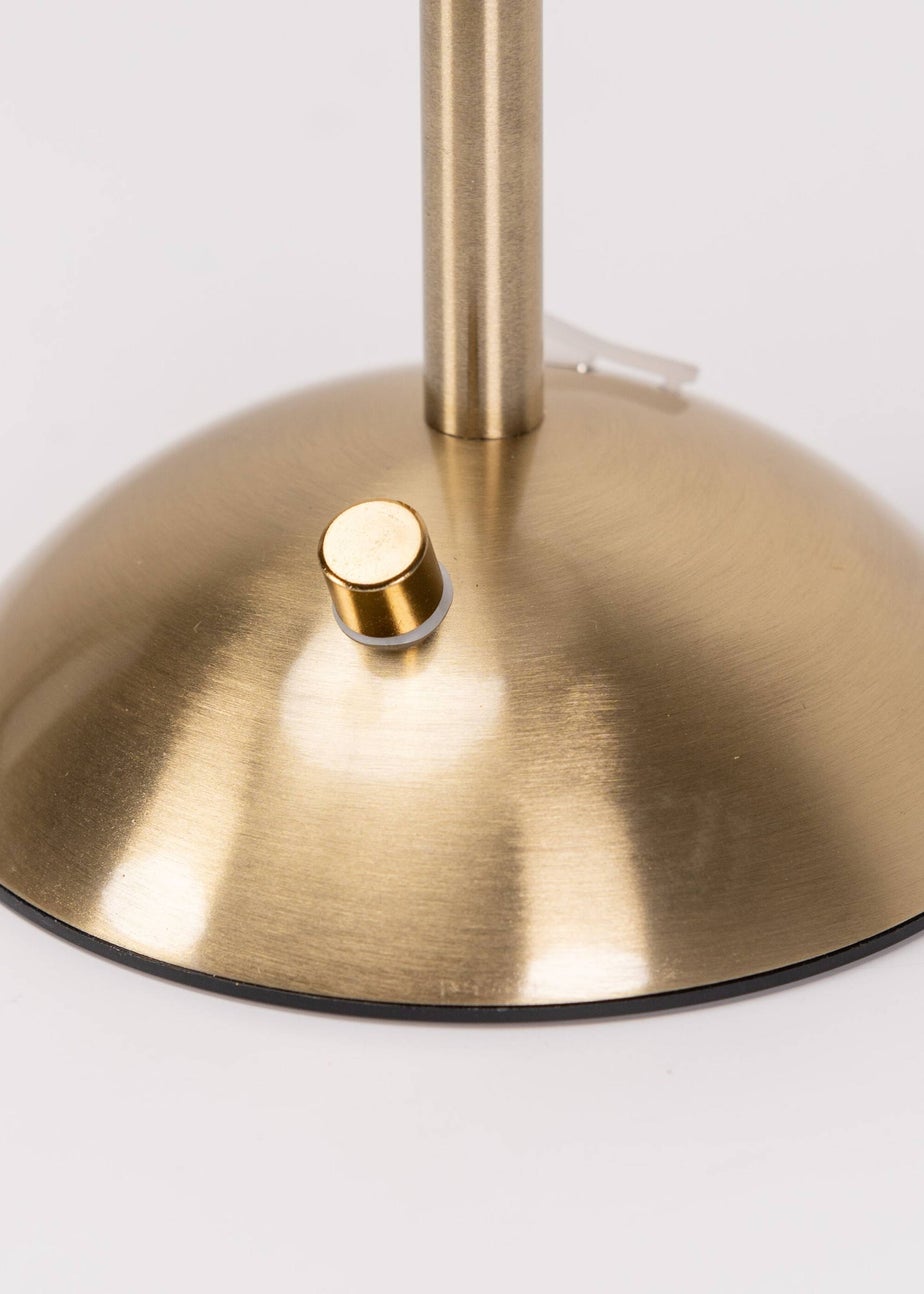 ValueLights Allie Gold LED Rechargeable Portable Wireless Table Lamp Light