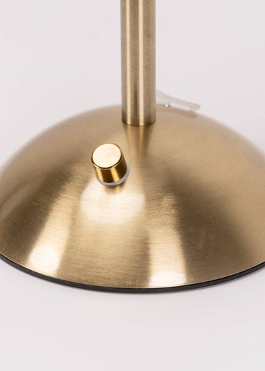 ValueLights Allie Gold LED Rechargeable Portable Wireless Table Lamp Light