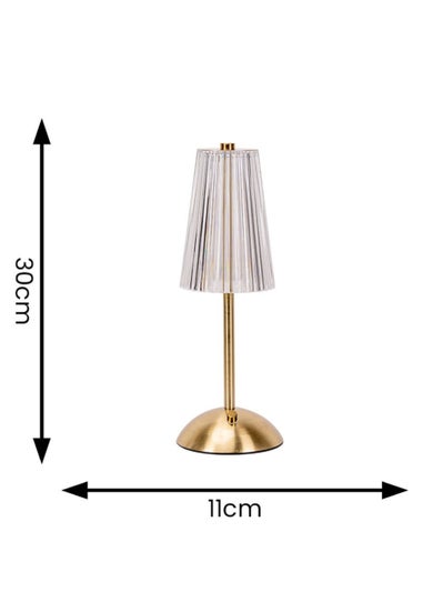 ValueLights Allie Gold LED Rechargeable Portable Wireless Table Lamp Light