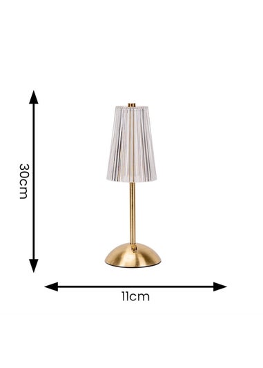 ValueLights Allie Gold LED Rechargeable Portable Wireless Table Lamp Light