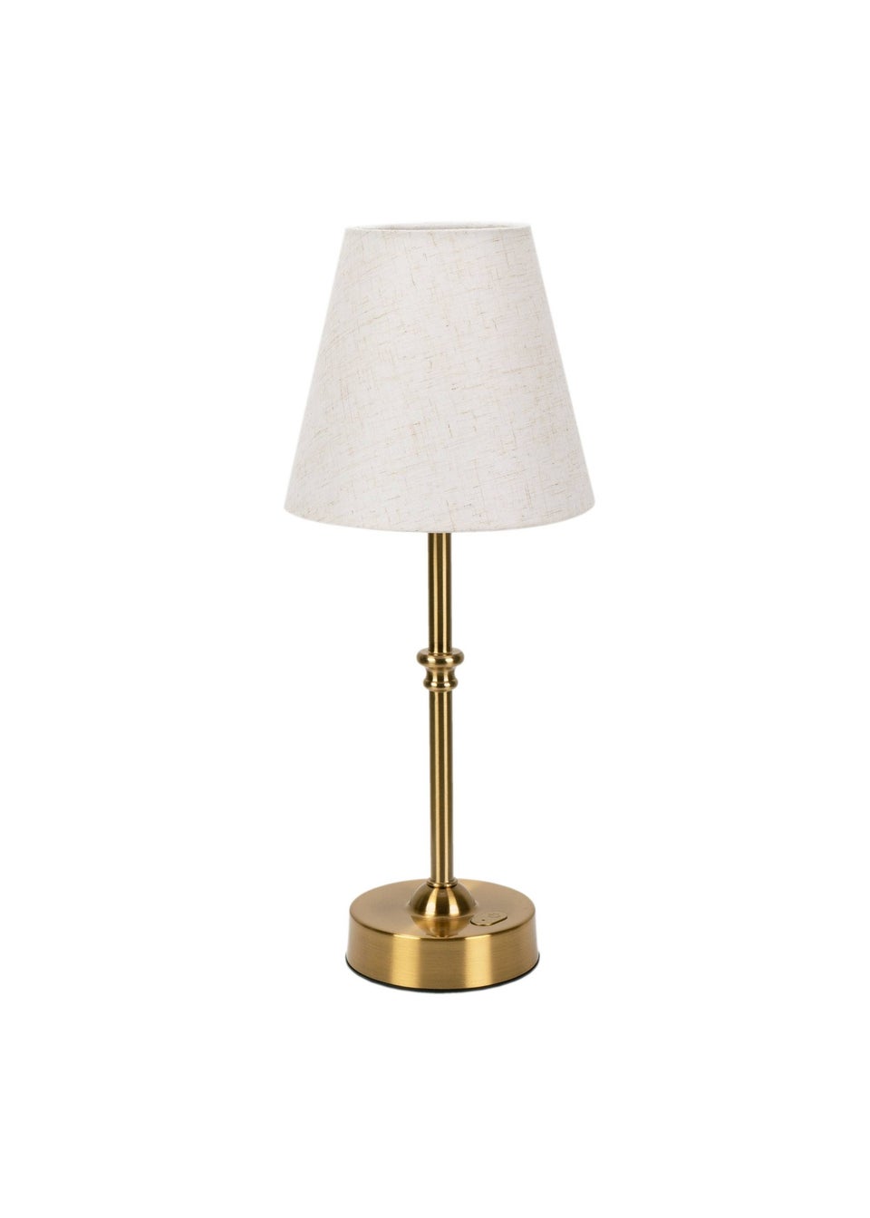 ValueLights Lowe Antique Brass LED Rechargeable Portable Table Lamp Light