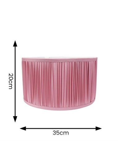 ValueLights Large Jess Fabric Faux Silk Pink Drum Ceiling Pendant Shade