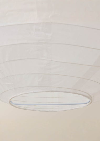 ValueLights XL Isla Matte White Paper Dome Ceiling Pendant Shade