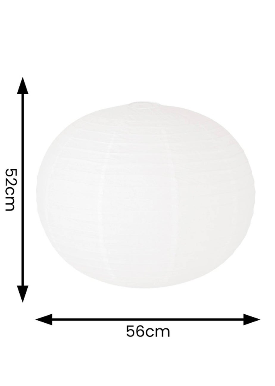 ValueLights XL Isla Matte White Paper Dome Ceiling Pendant Shade