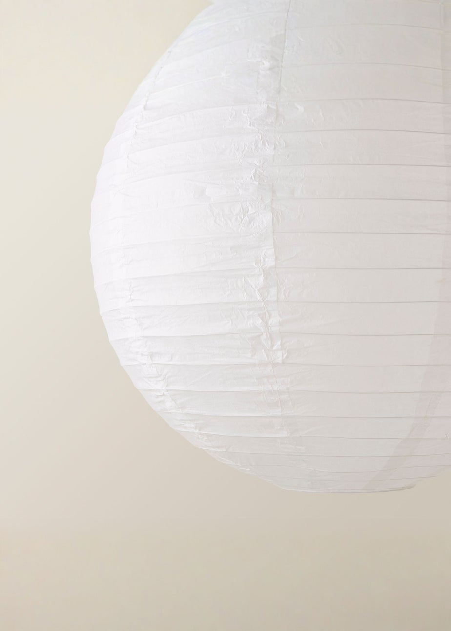 ValueLights XL Isla Matte White Paper Dome Ceiling Pendant Shade