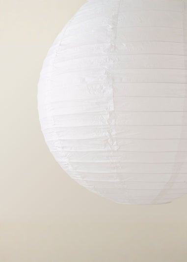 ValueLights XL Isla Matte White Paper Dome Ceiling Pendant Shade