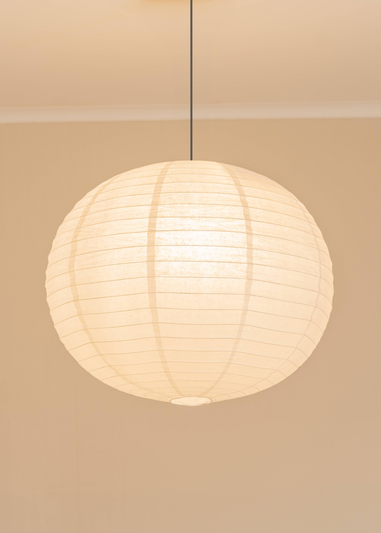 ValueLights XL Isla Matte White Paper Dome Ceiling Pendant Shade