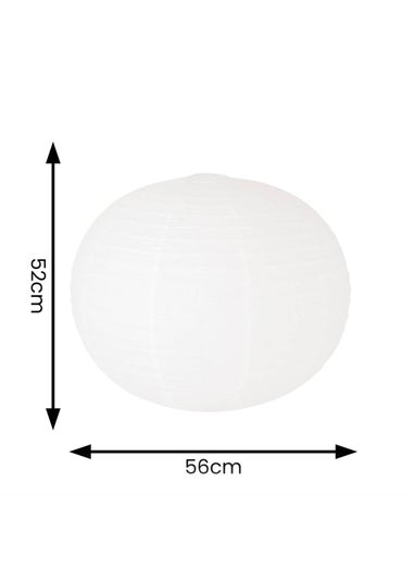 ValueLights XL Isla Matte White Paper Dome Ceiling Pendant Shade