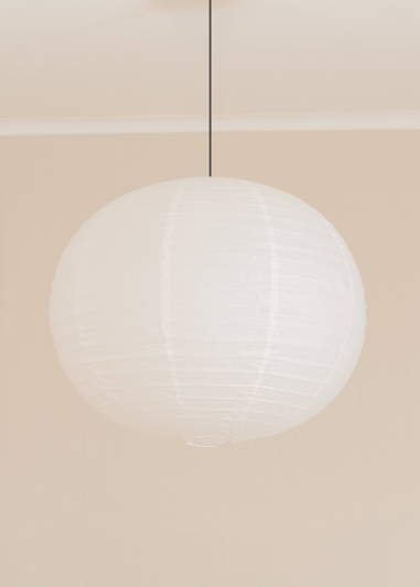 ValueLights XL Isla Matte White Paper Dome Ceiling Pendant Shade
