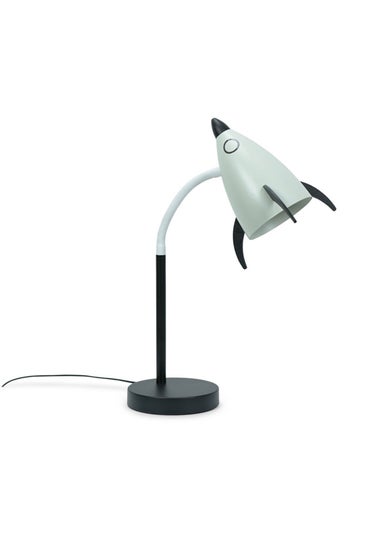 ValueLights Rocket Blue Table Lamp with Tapered Shade