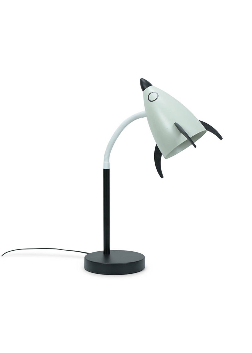 ValueLights Rocket Blue Table Lamp with Tapered Shade