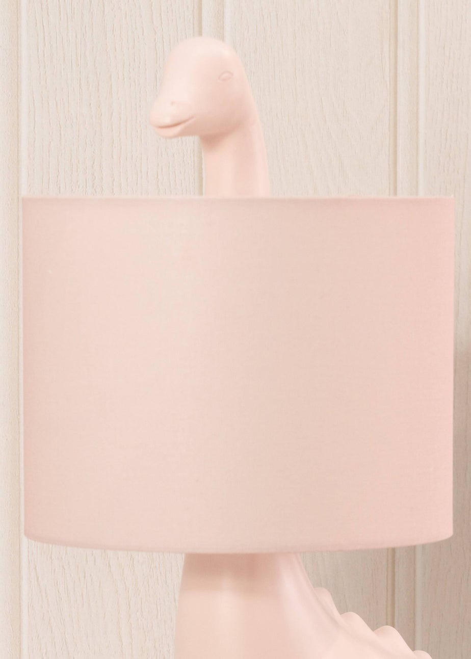 ValueLights Dinosaur Painted Pink Table Lamp with Golfball
