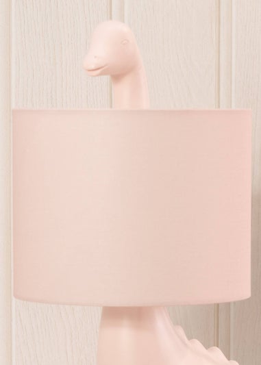 ValueLights Dinosaur Painted Pink Table Lamp with Golfball