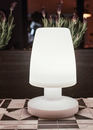 ValueLights Doji IP44 Colour Changing Rechargeable Mushroom Table Lamp Light