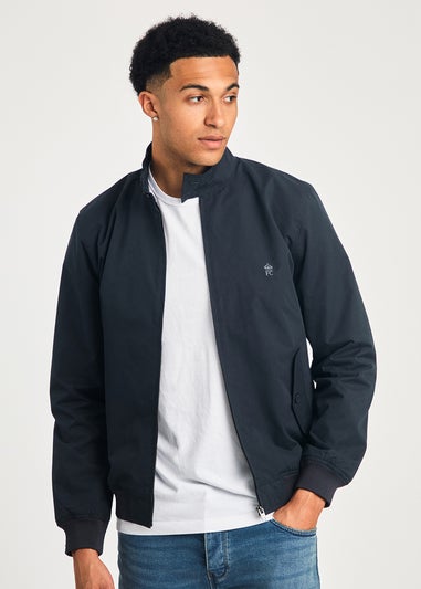 French Connection Navy Funnel Neck Harrington Jacket