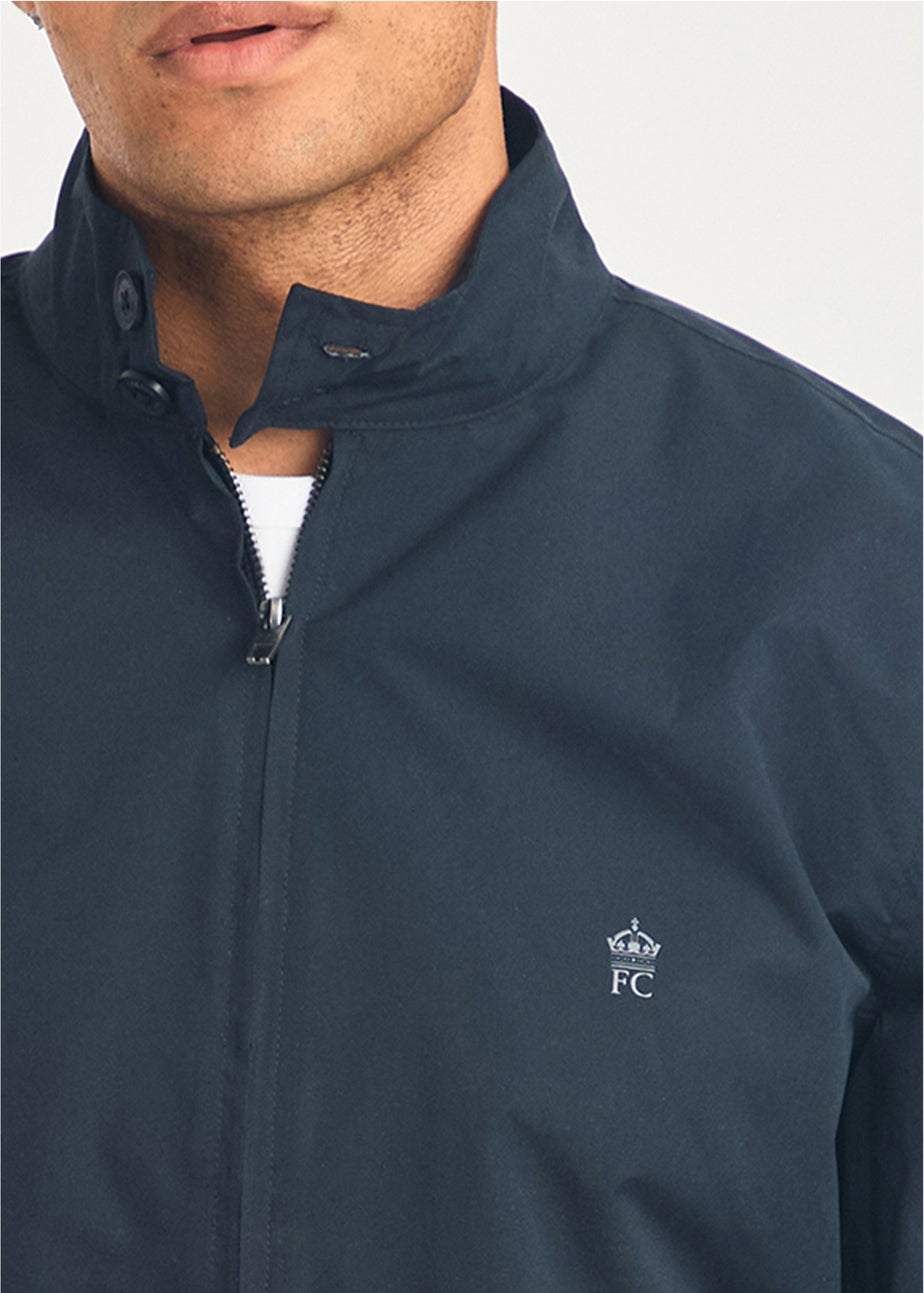 French Connection Navy Funnel Neck Harrington Jacket