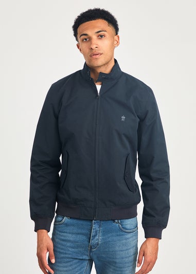 French Connection Navy Funnel Neck Harrington Jacket