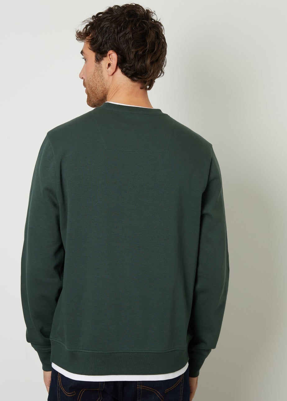 Threadbare Green Mock T-Shirt Crew Neck Sweatshirt