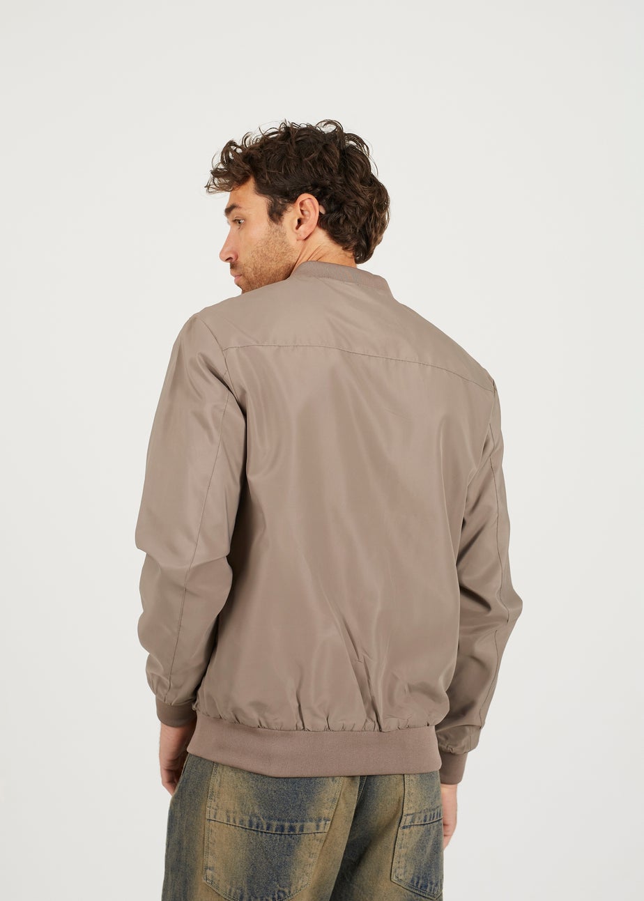 Brave Soul Taupe Bomber Jacket