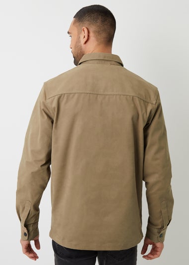 Threadbare Stone Church Cotton Twill Button Up Shacket