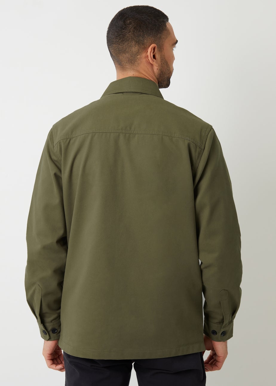 Threadbare Khaki Cotton Twill Shacket