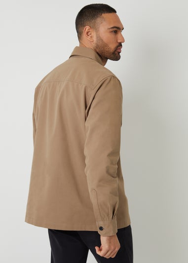 Threadbare Stone Cotton Twill Shacket
