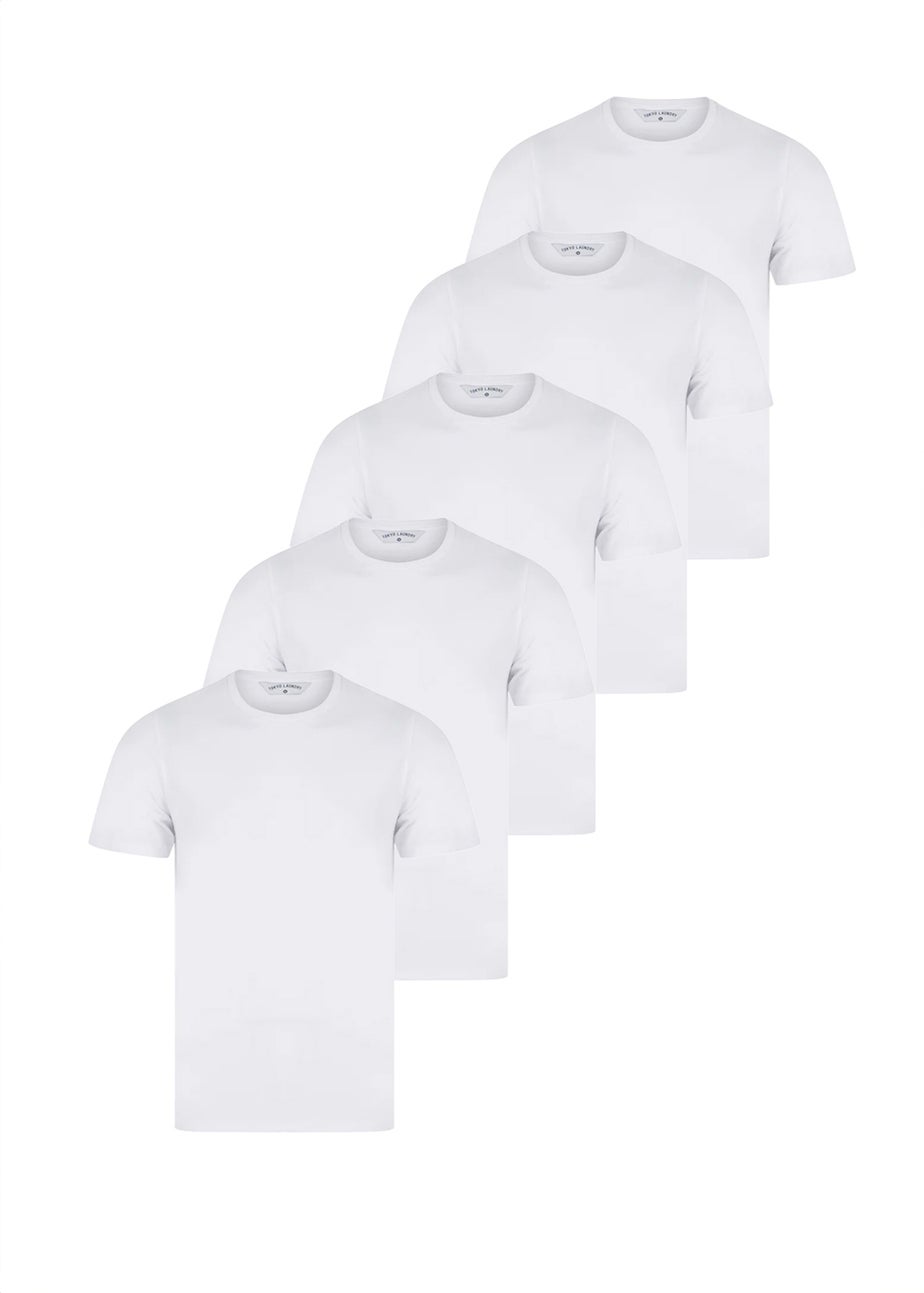 Tokyo Laundry White Cotton Short Sleeve T-Shirts 5-Pack