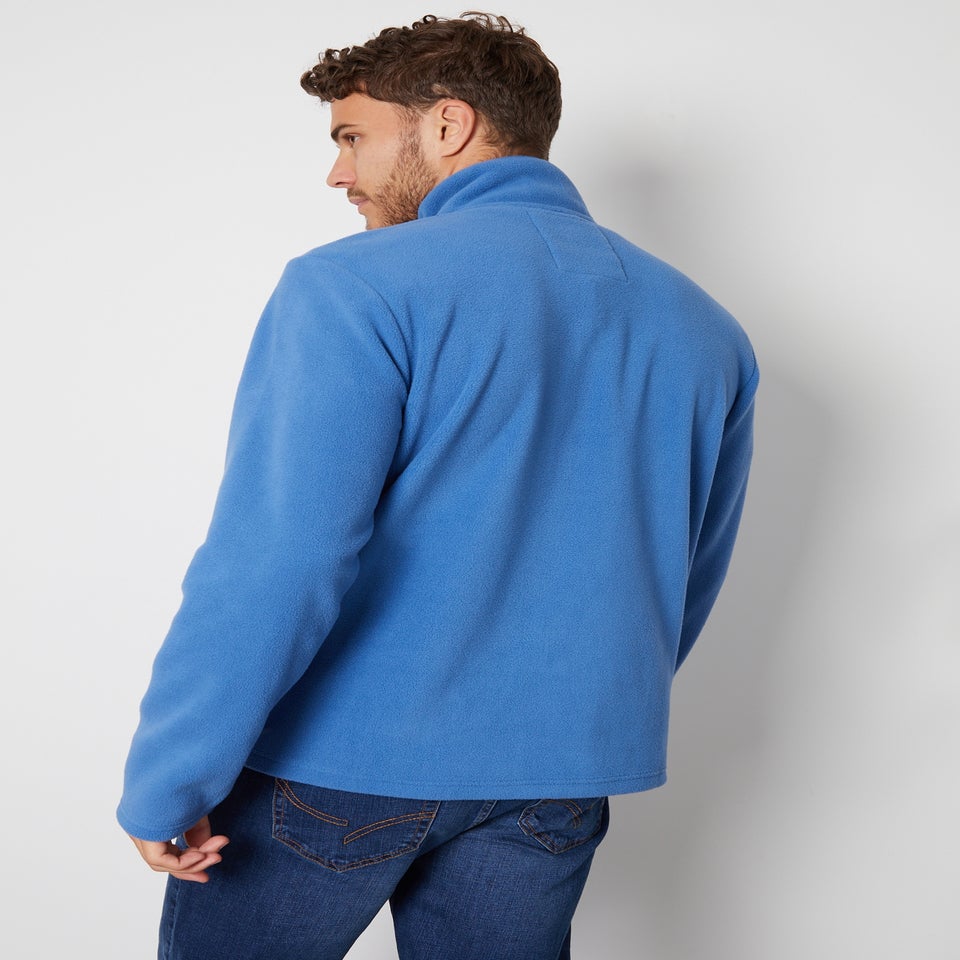 Threadbare Cobalt Blade Quarter Zip Fleece Sweatshirt