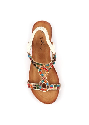 Lunar White Epsom Sandal