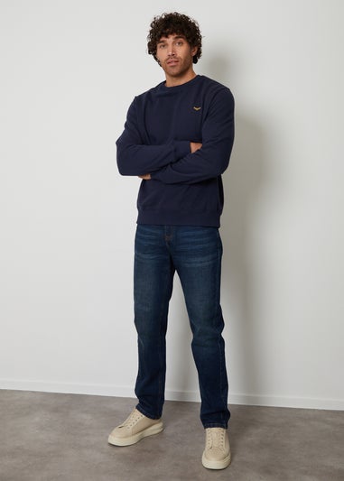 Threadbare Blue 3 Pack Crew Neck Sweatshirts