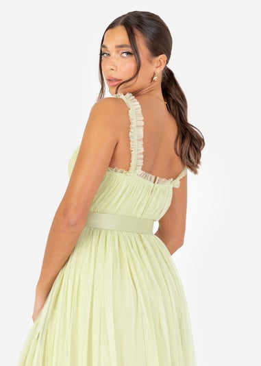 Anaya With Love Recycled Spring Green Wrap Strappy Maxi Dress