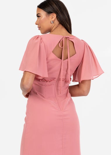 Anaya With Love Recycled Dusty Rose V Neck Maxi Dress