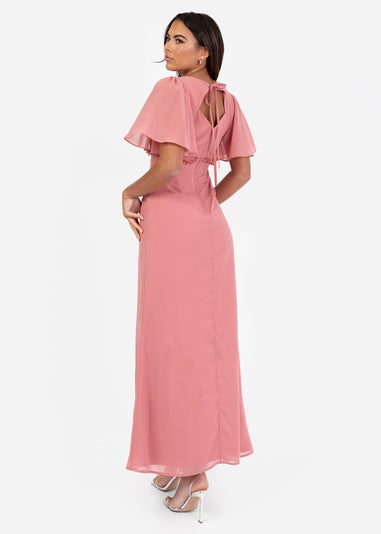 Anaya With Love Recycled Dusty Rose V Neck Maxi Dress