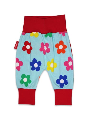 Toby Tiger Organic Multi Colour Flower Print Yoga Pants (Newborn - 3 years)