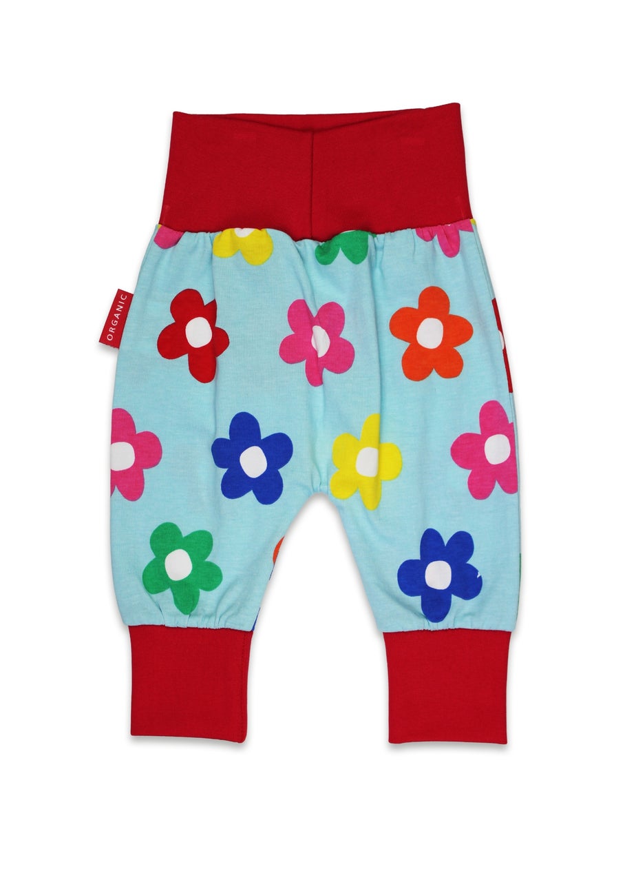 Toby Tiger Organic Multi Colour Flower Print Yoga Pants (Newborn - 3 years)