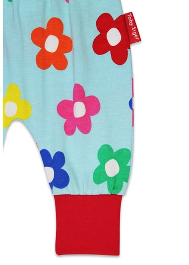 Toby Tiger Organic Multi Colour Flower Print Yoga Pants (Newborn - 3 years)