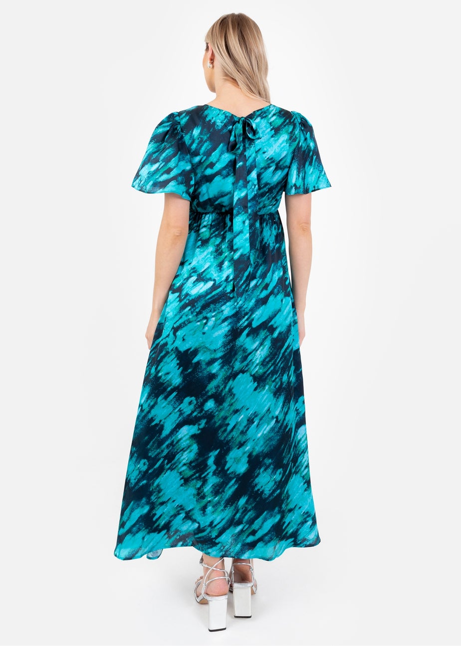 Lovedrobe Multi Marble Effect Short Sleeve Midi Dress