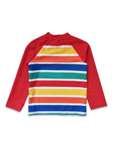 Toby Tiger Multi Colour Stripe Print Kids Rash Vest (2 years - 8 years)