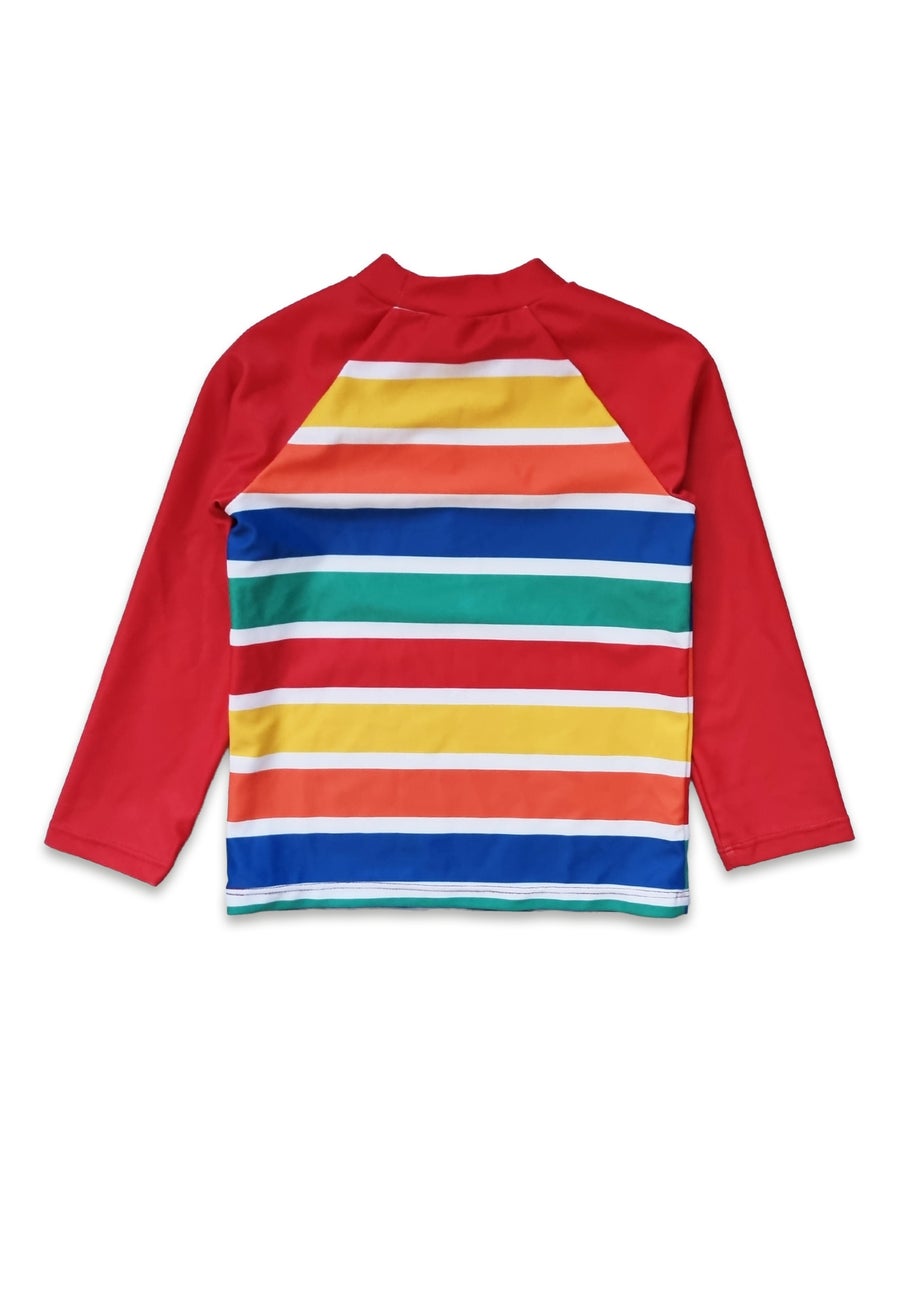 Toby Tiger Multi Colour Stripe Print Kids Rash Vest (2 years - 8 years)