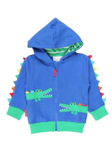 Toby Tiger Organic Green Crocodile Applique Hoodie (6 months - 6 years)