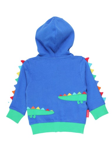 Toby Tiger Organic Green Crocodile Applique Hoodie (6 months - 6 years)