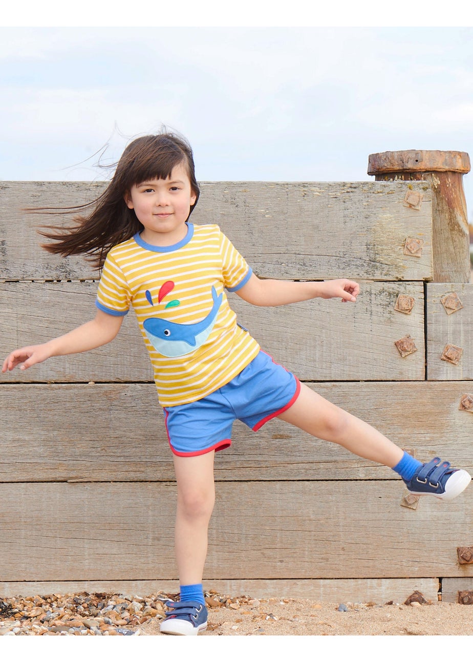 Toby Tiger Organic Yellow Whale Applique T-Shirt (3 months - 8 years)