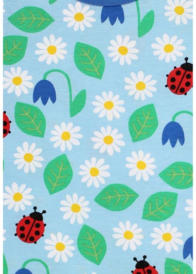 Toby Tiger Organic Blue Garden Print T-Shirt (3 months - 6 years)
