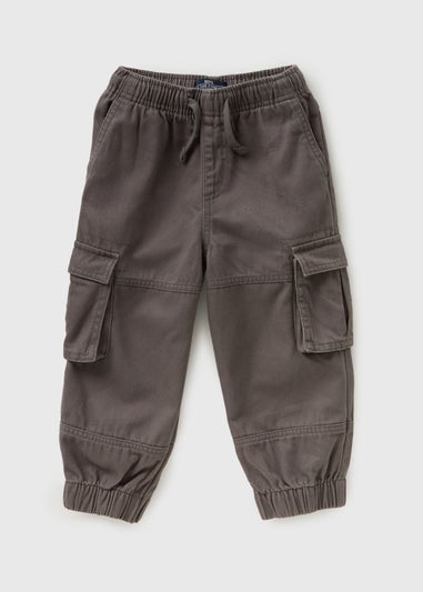 Boys Charcoal Cuffed Balloon Cargos (1-7yrs)