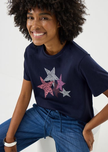 Navy Star Graphic T-Shirt