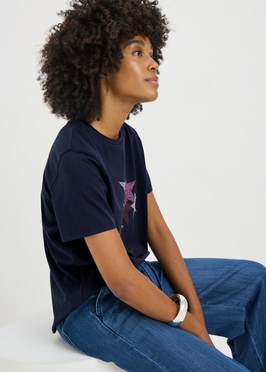 Navy Star Graphic T-Shirt